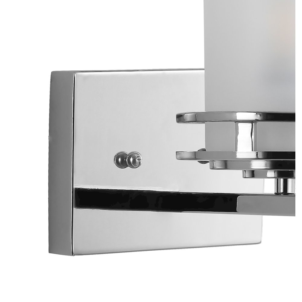 Fairfax Metal/Frosted Glass Contemporary Glam Led Vanity Light. Picture 4