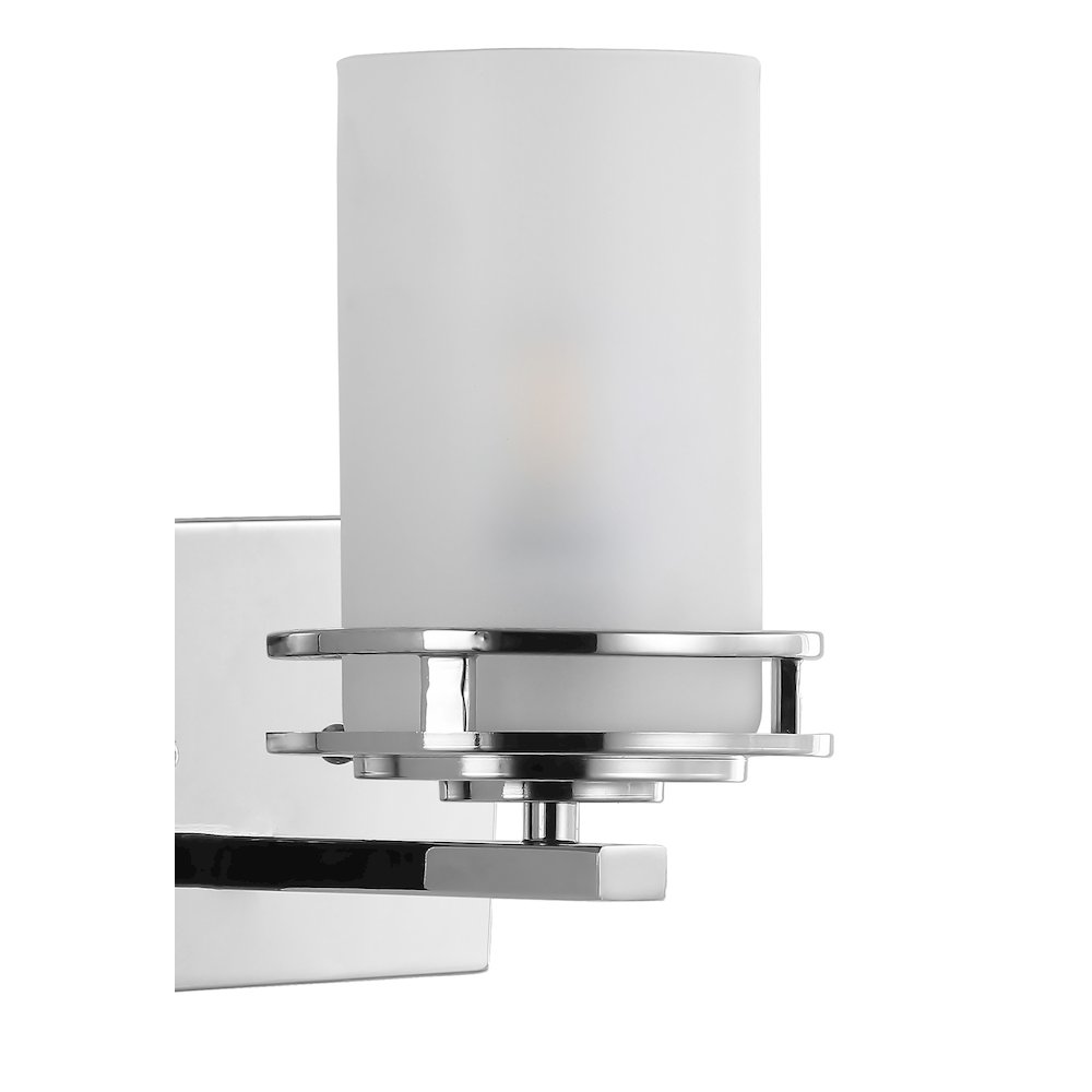 Fairfax Metal/Frosted Glass Contemporary Glam Led Vanity Light. Picture 3