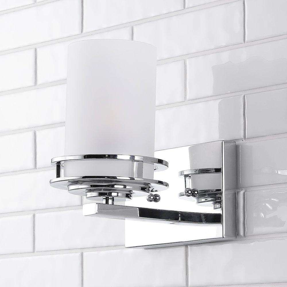 Fairfax Metal/Frosted Glass Contemporary Glam Led Vanity Light. Picture 8