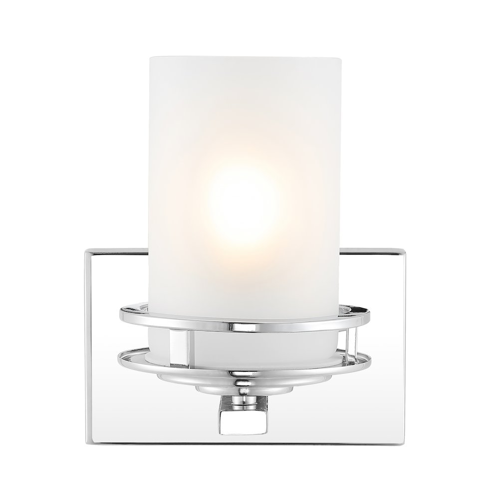 Fairfax Metal/Frosted Glass Contemporary Glam Led Vanity Light. Picture 1