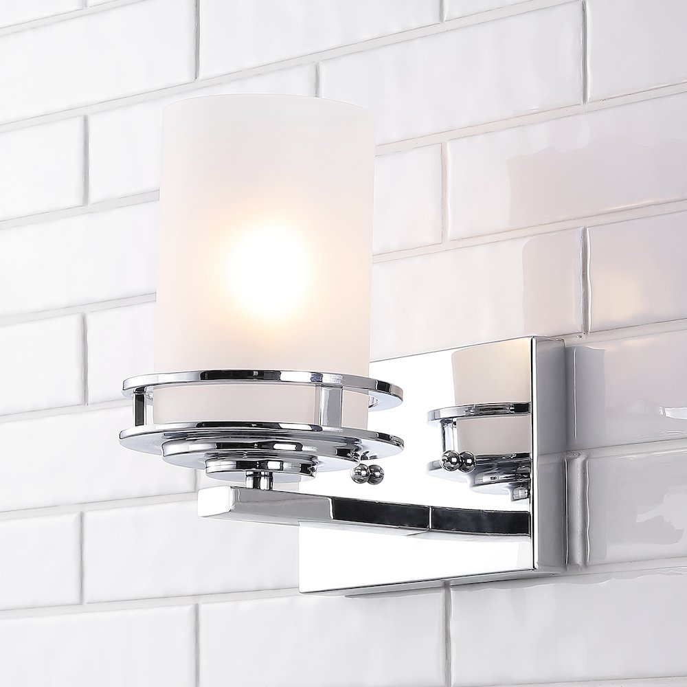 Fairfax Metal/Frosted Glass Contemporary Glam Led Vanity Light. Picture 7