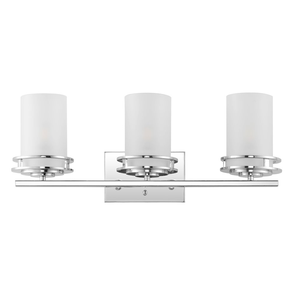 Fairfax Metal/Frosted Glass Contemporary Glam Led Vanity Light. Picture 2