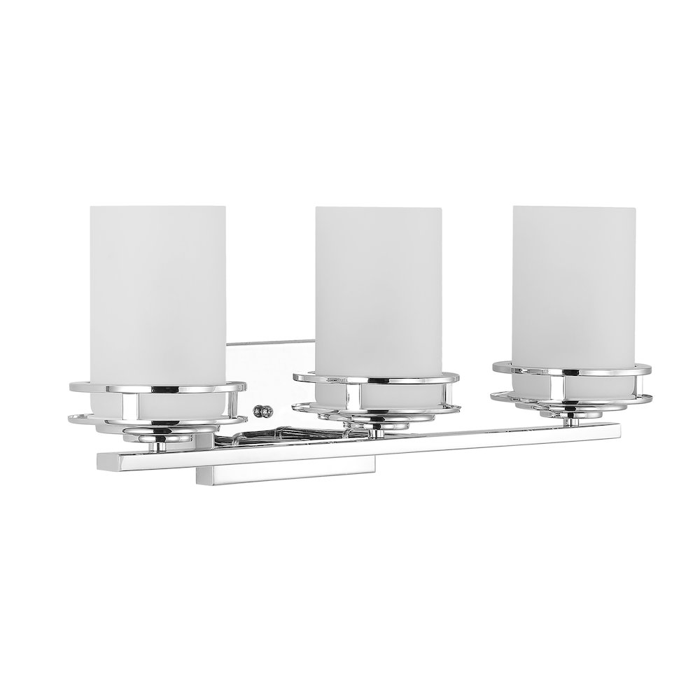 Fairfax Metal/Frosted Glass Contemporary Glam Led Vanity Light. Picture 6