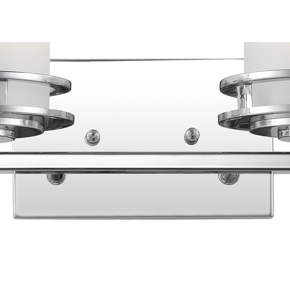 Fairfax Metal/Frosted Glass Contemporary Glam Led Vanity Light. Picture 4