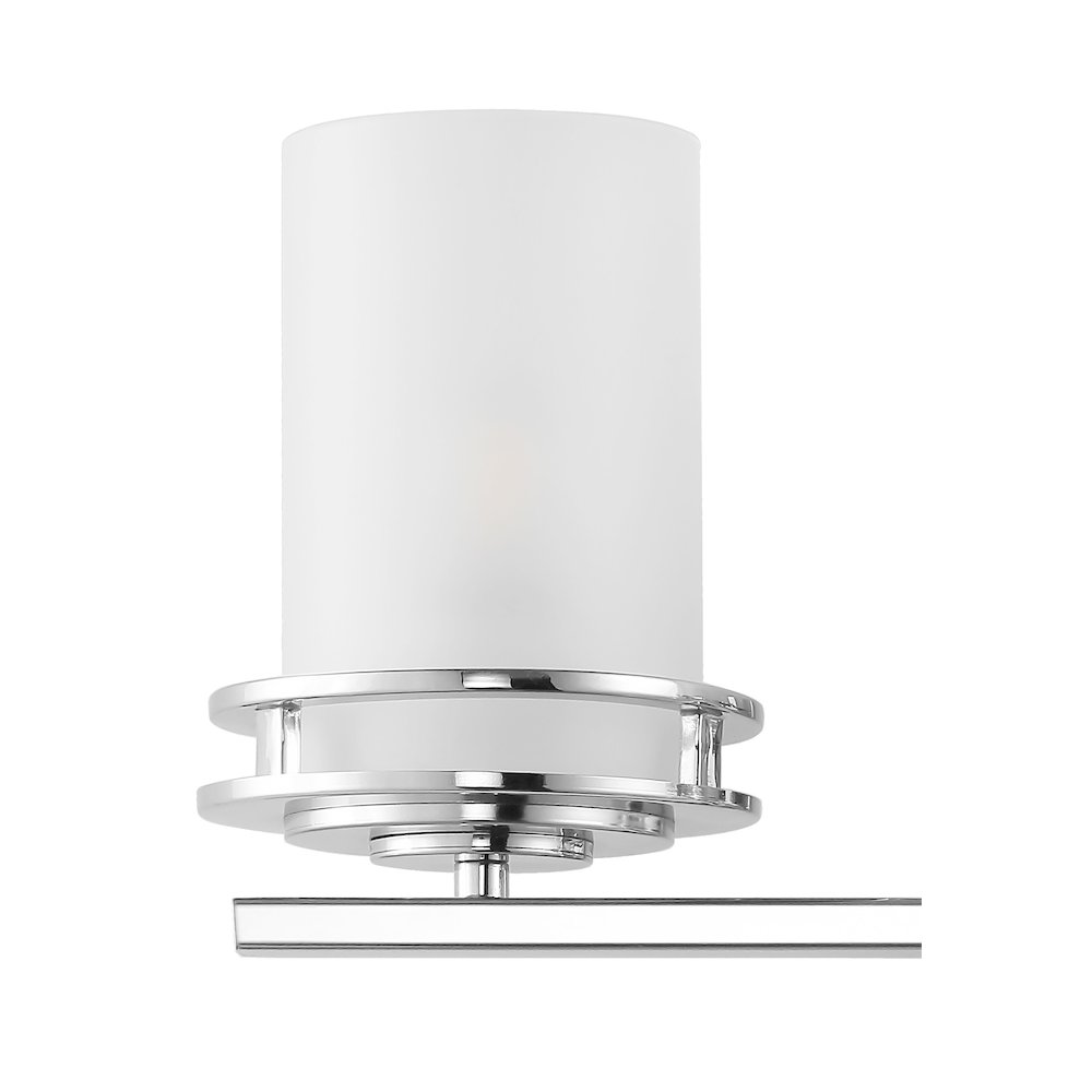 Fairfax Metal/Frosted Glass Contemporary Glam Led Vanity Light. Picture 3