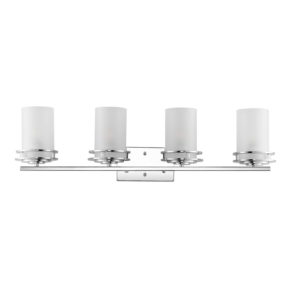 Fairfax Metal/Frosted Glass Contemporary Glam Led Vanity Light. Picture 2