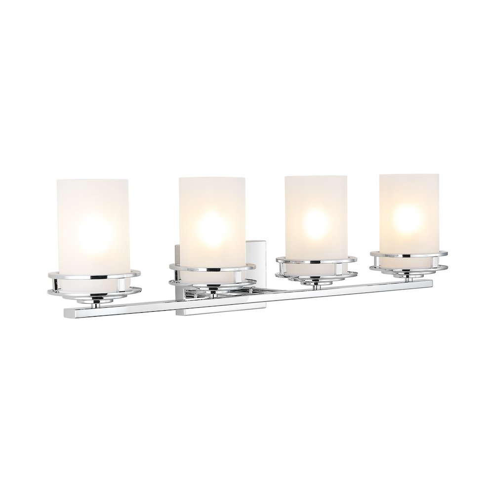 Fairfax Metal/Frosted Glass Contemporary Glam Led Vanity Light. Picture 5