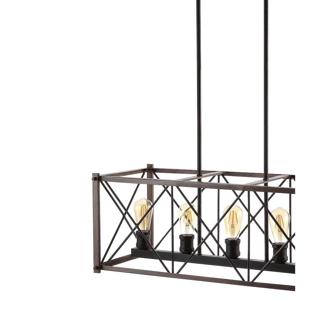 Ferme Adjustable Iron Rustic Farmhouse Led Pendant. Picture 3