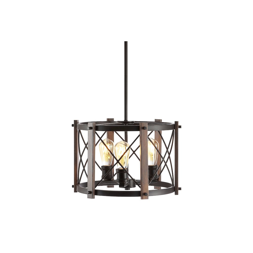 Ferme Adjustable Iron Rustic Farmhouse Led Pendant. Picture 9