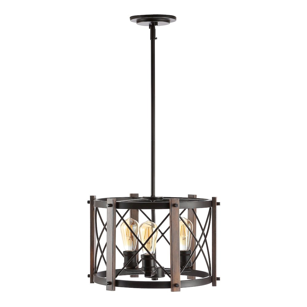 Ferme Adjustable Iron Rustic Farmhouse Led Pendant. Picture 2