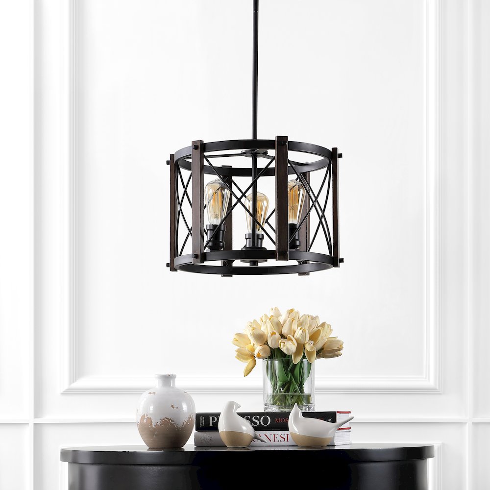 Ferme Adjustable Iron Rustic Farmhouse Led Pendant. Picture 8