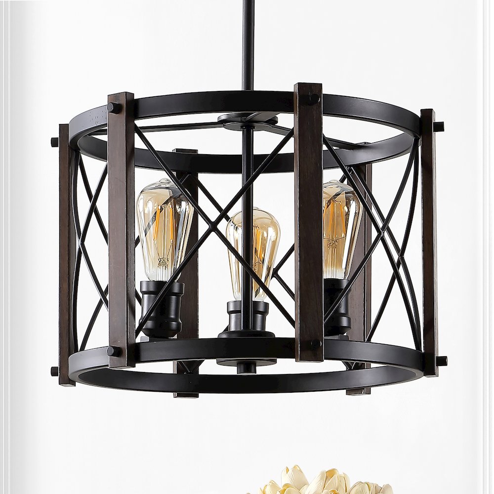 Ferme Adjustable Iron Rustic Farmhouse Led Pendant. Picture 6