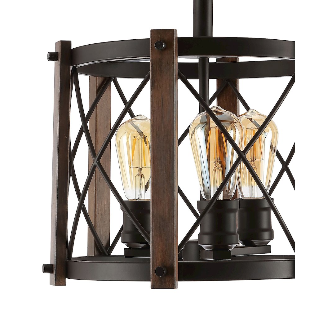Ferme Iron Rustic Farmhouse Led Flush Mount. Picture 3