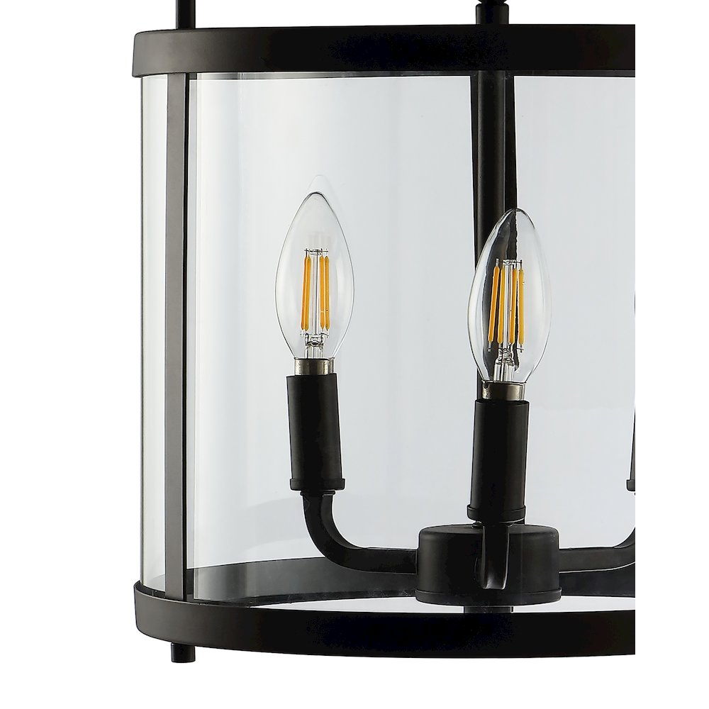 Ciel Simple Farmhouse Metal/Glass Rustic Vintage Led Flush Mount. Picture 3