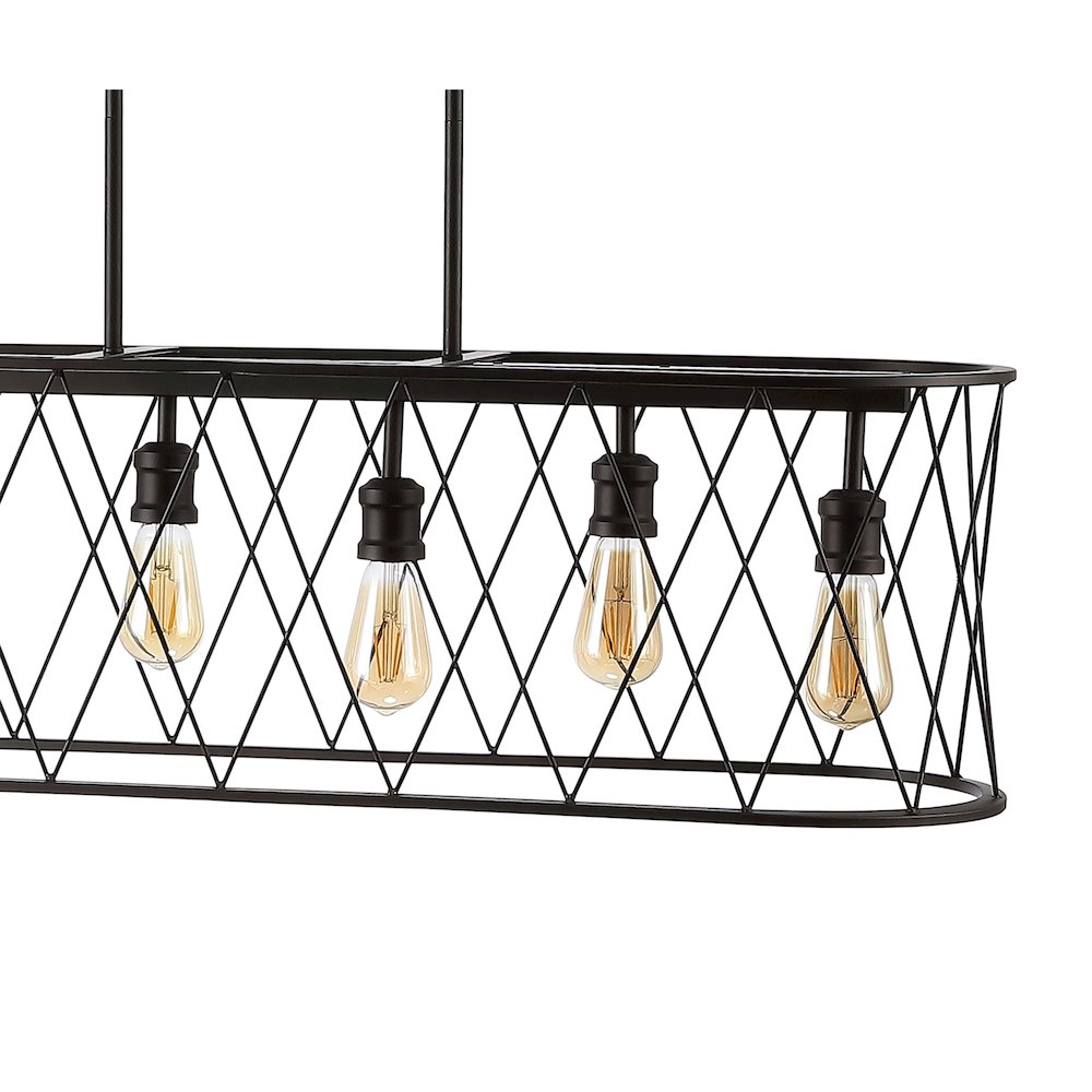 Marion Adjustable Iron Farmhouse Rustic Led Dimmable Pendant. Picture 3