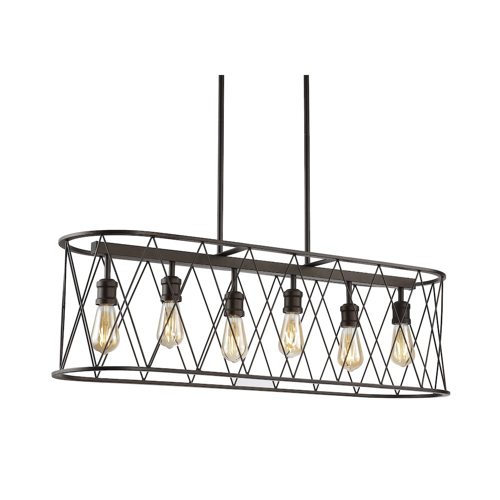 Marion Adjustable Iron Farmhouse Rustic Led Dimmable Pendant. Picture 13