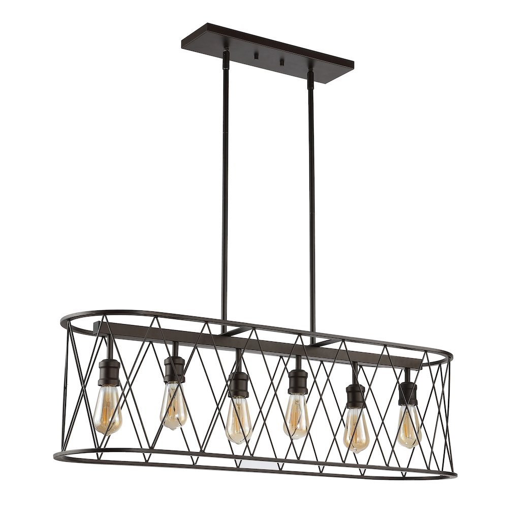 Marion Adjustable Iron Farmhouse Rustic Led Dimmable Pendant. Picture 7