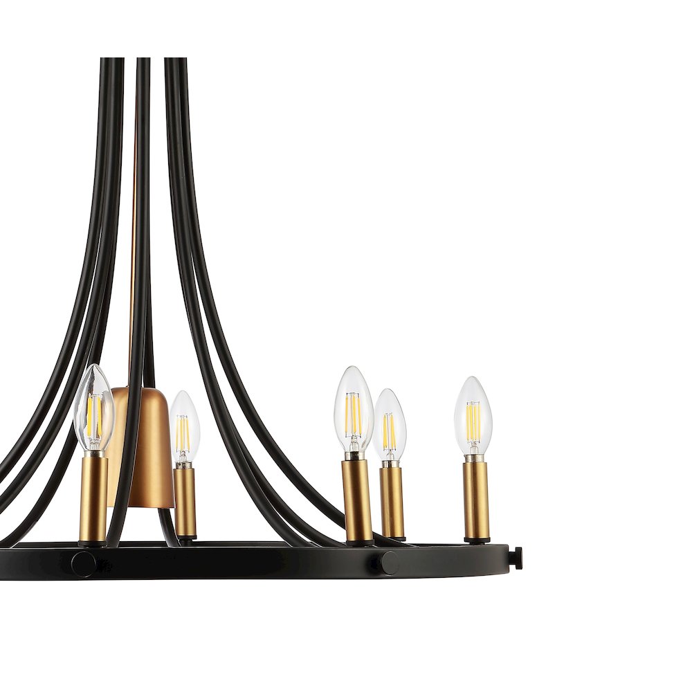 Urbanna Adjustable Iron Transitional Modern Led Chandelier. Picture 3