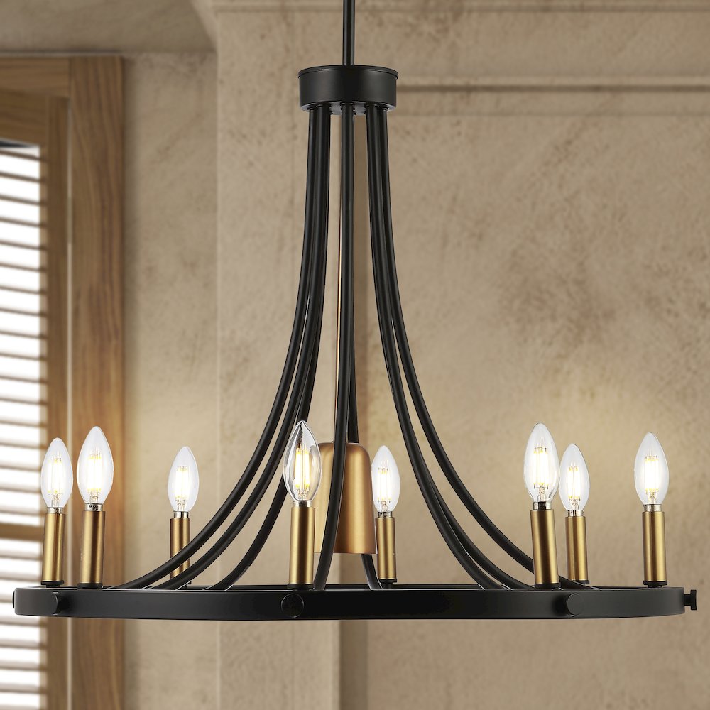 Urbanna Adjustable Iron Transitional Modern Led Chandelier. Picture 11