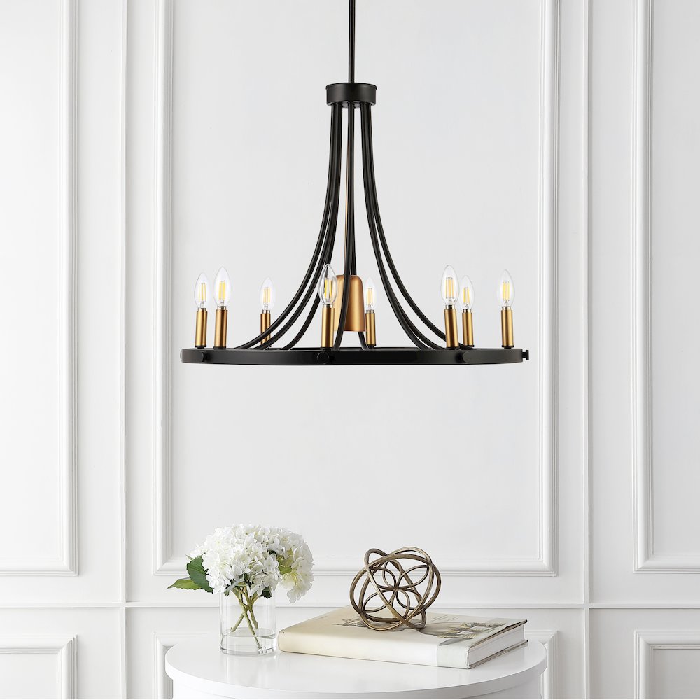 Urbanna Adjustable Iron Transitional Modern Led Chandelier. Picture 8