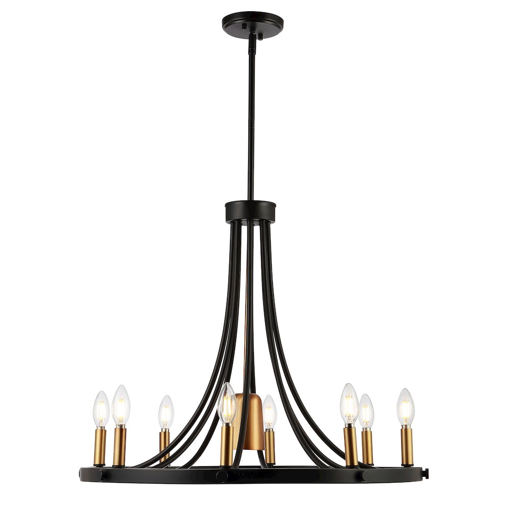 Urbanna Adjustable Iron Transitional Modern Led Chandelier. Picture 1