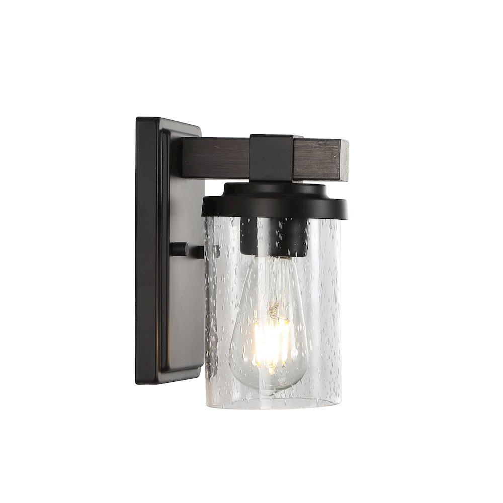 Bungalow Iron/Seeded Glass Rustic Farmhouse Led Vanity Light. Picture 5