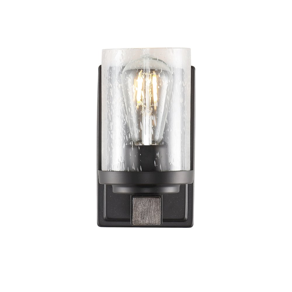 Bungalow Iron/Seeded Glass Rustic Farmhouse Led Vanity Light. Picture 9