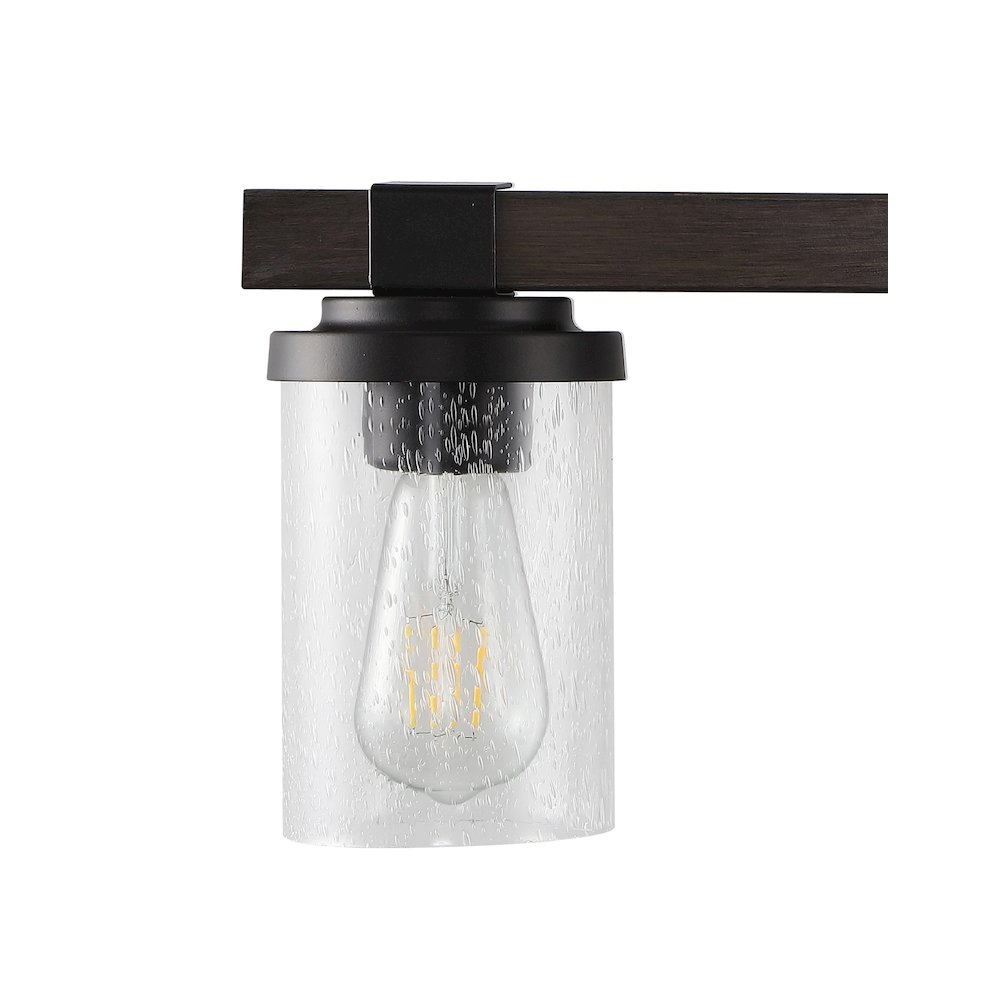 Bungalow Iron/Seeded Glass Rustic Farmhouse Led Vanity Light. Picture 3