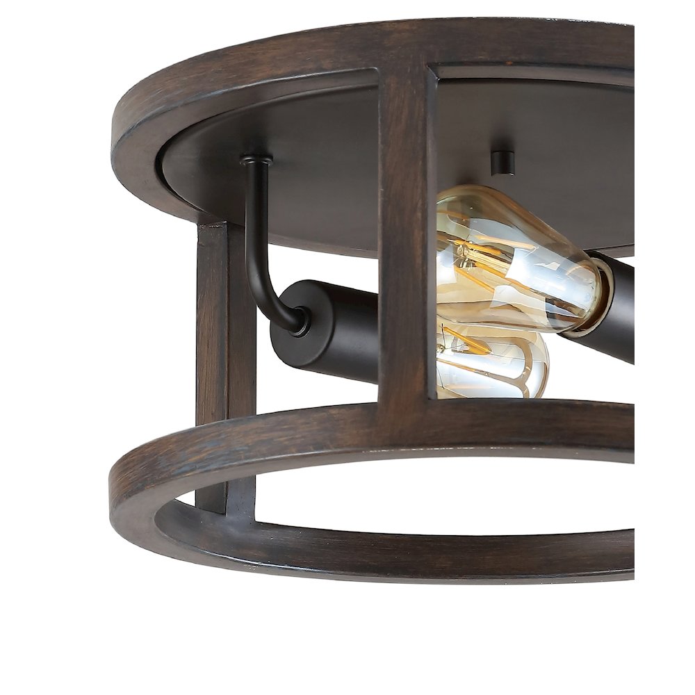 Atelier Iron Rustic Industrial Led Flush Mount. Picture 3