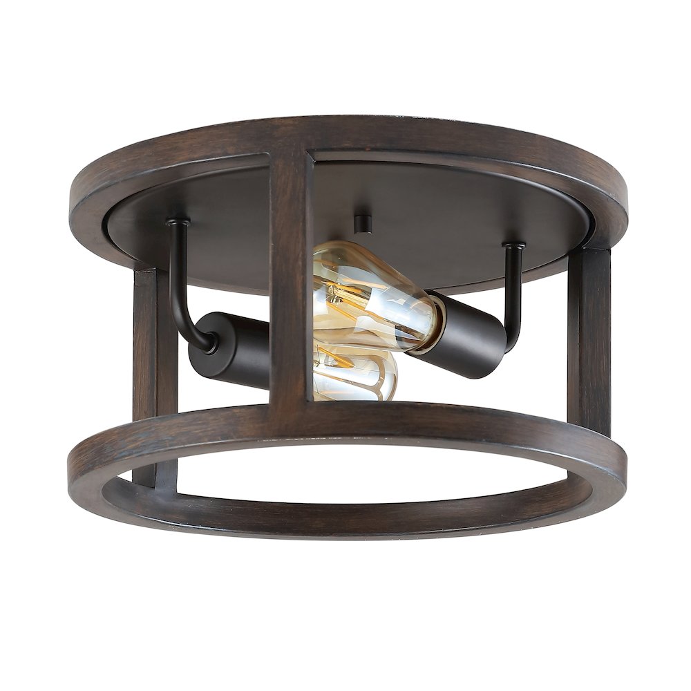Atelier Iron Rustic Industrial Led Flush Mount. Picture 2