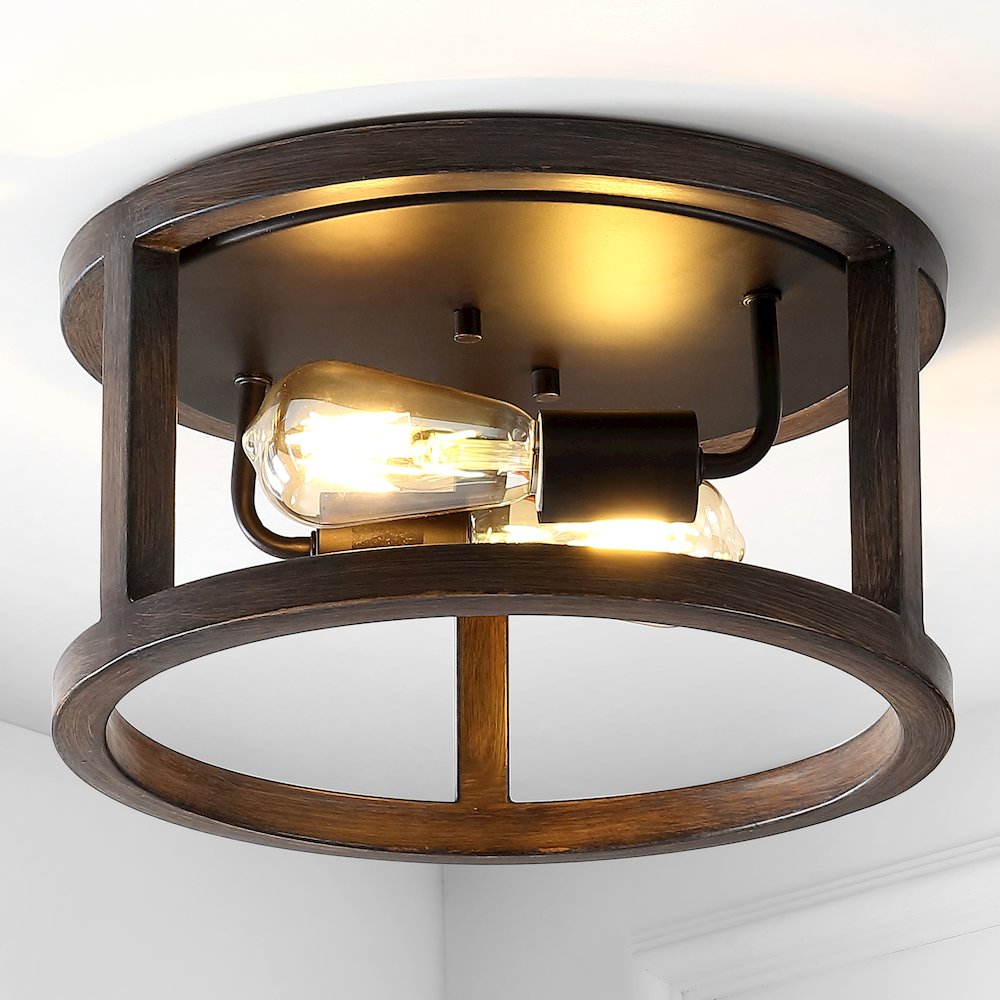 Atelier Iron Rustic Industrial Led Flush Mount. Picture 4