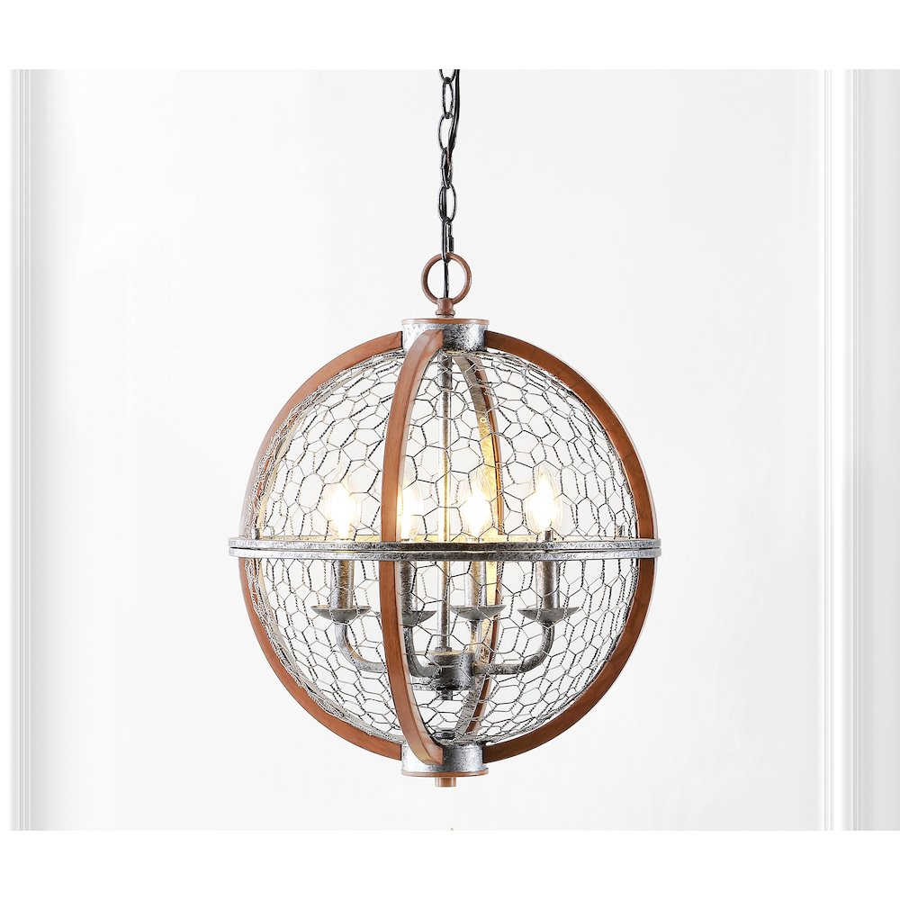 Gaines Adjustable Iron Rustic Industrial Led Pendant. Picture 9