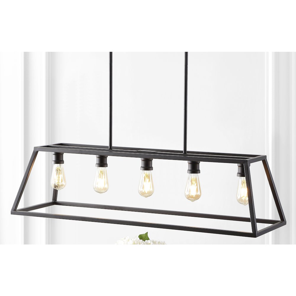 Floyd Adjustable Iron Farmhouse Vintage Led Dimmable Pendant. Picture 14