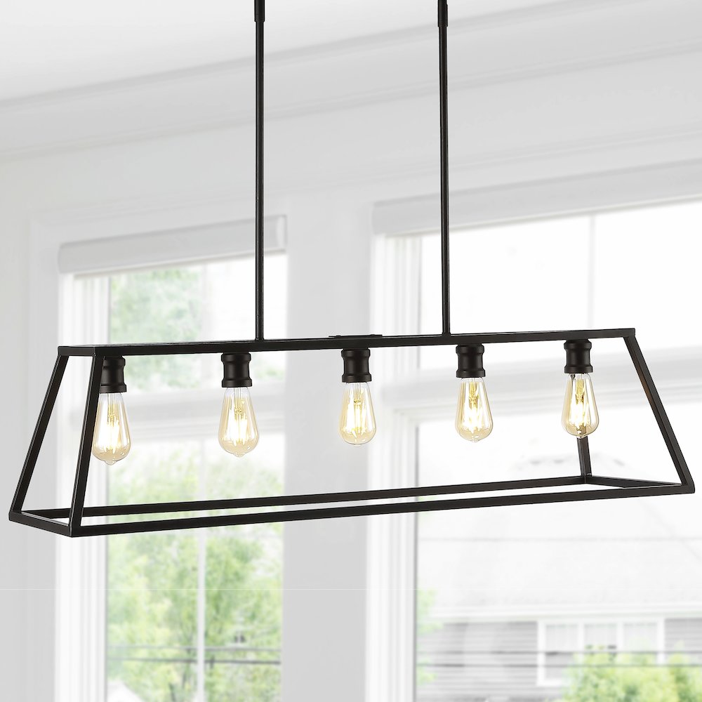 Floyd Adjustable Iron Farmhouse Vintage Led Dimmable Pendant. Picture 15