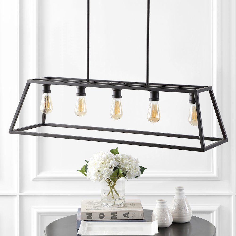 Floyd Adjustable Iron Farmhouse Vintage Led Dimmable Pendant. Picture 10