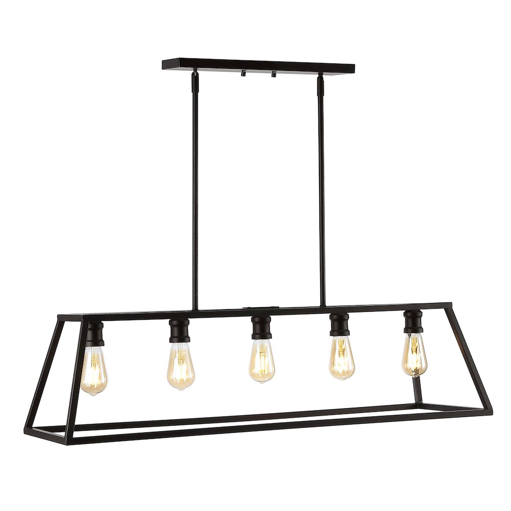 Floyd Adjustable Iron Farmhouse Vintage Led Dimmable Pendant. Picture 1