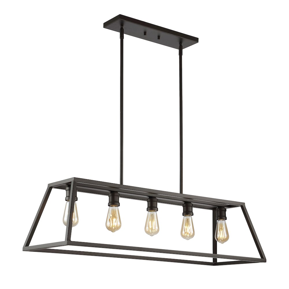 Floyd Adjustable Iron Farmhouse Vintage Led Dimmable Pendant. Picture 5