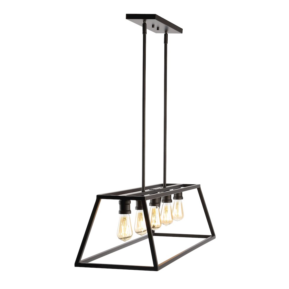 Floyd Adjustable Iron Farmhouse Vintage Led Dimmable Pendant. Picture 6