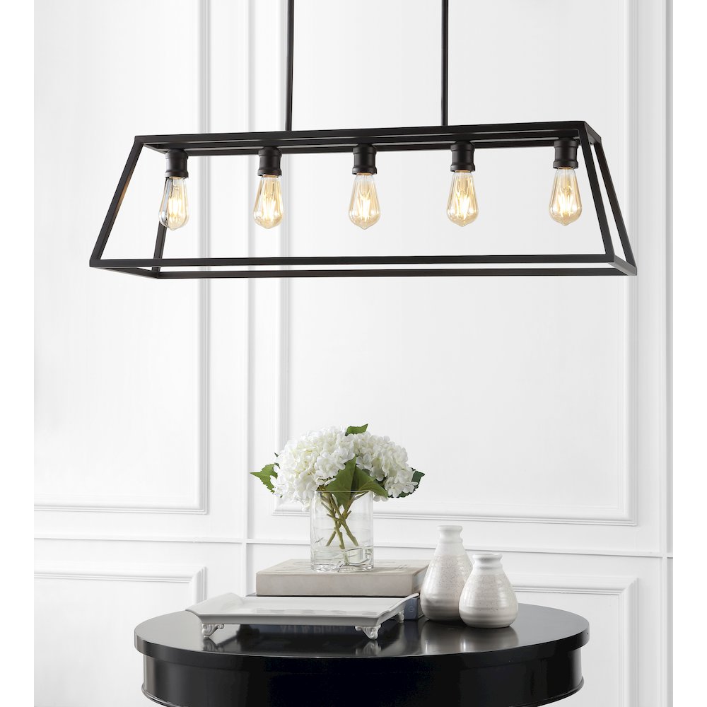 Floyd Adjustable Iron Farmhouse Vintage Led Dimmable Pendant. Picture 11