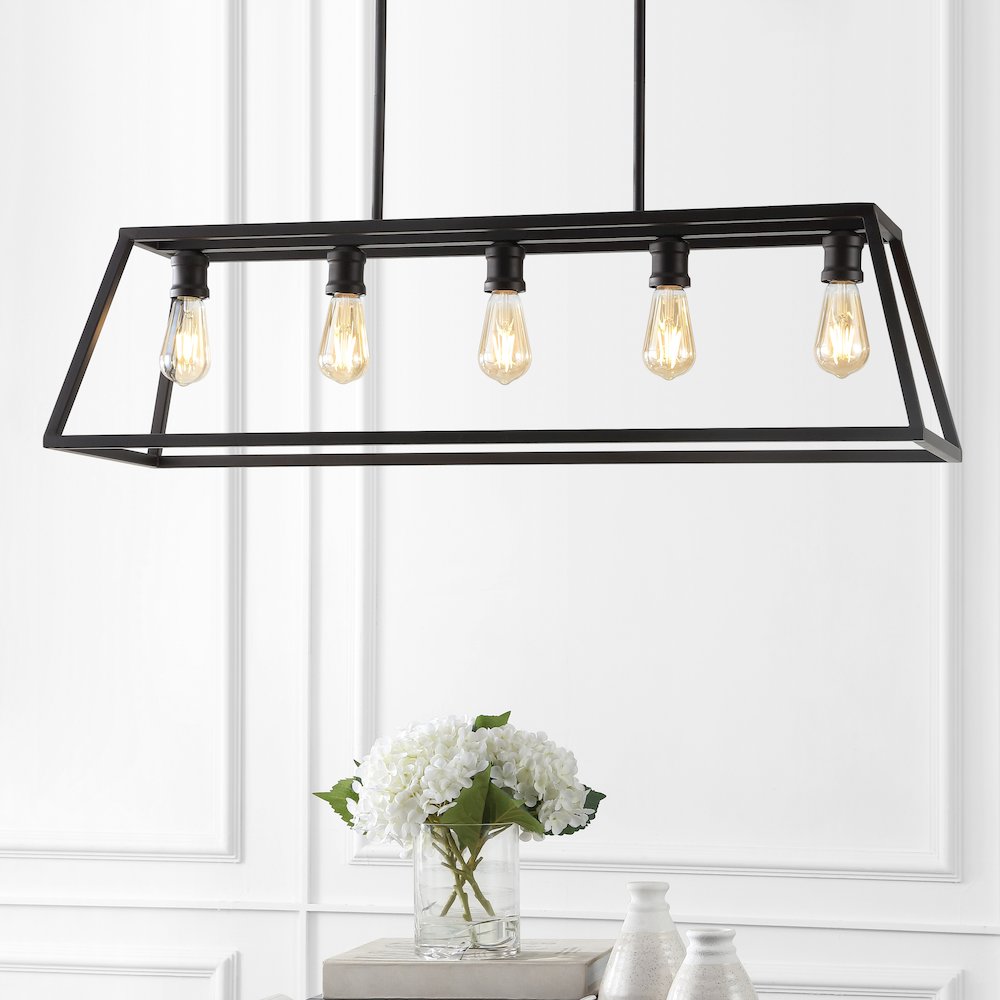 Floyd Adjustable Iron Farmhouse Vintage Led Dimmable Pendant. Picture 9