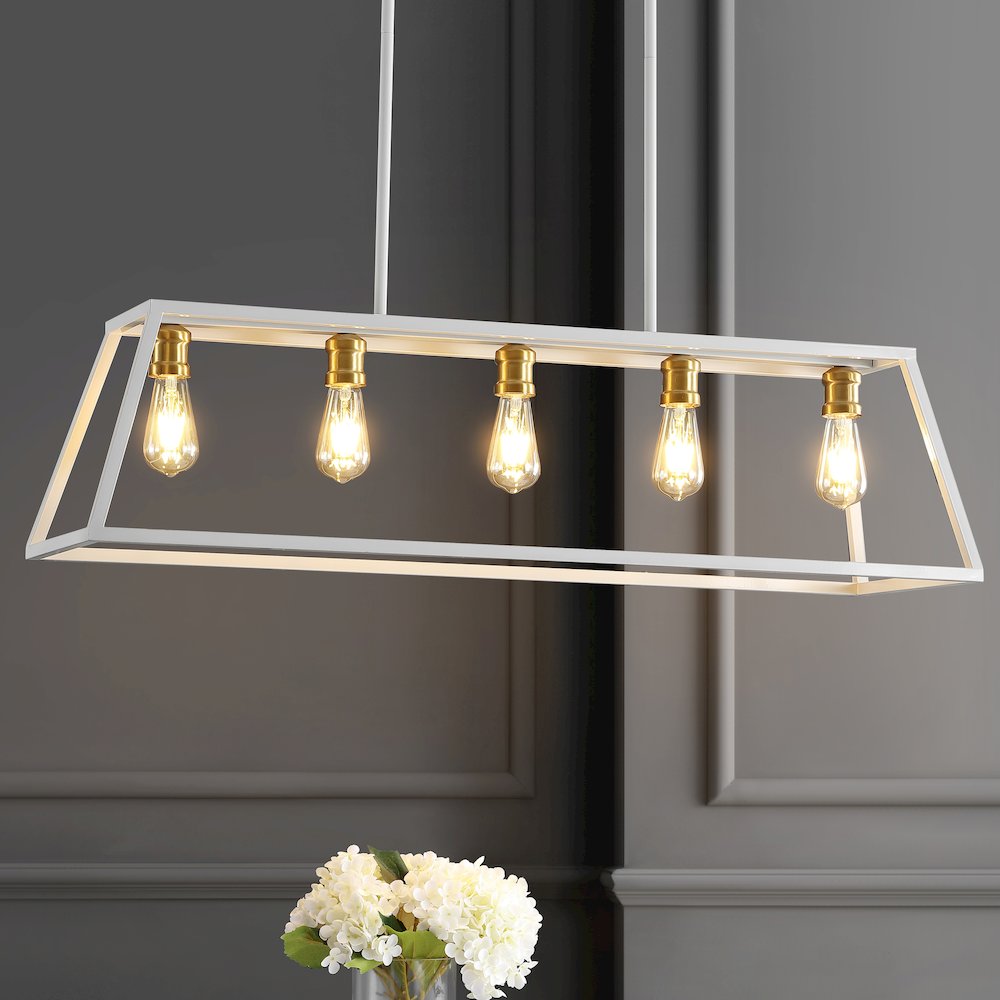 Floyd Adjustable Iron Farmhouse Vintage Led Dimmable Pendant. Picture 10