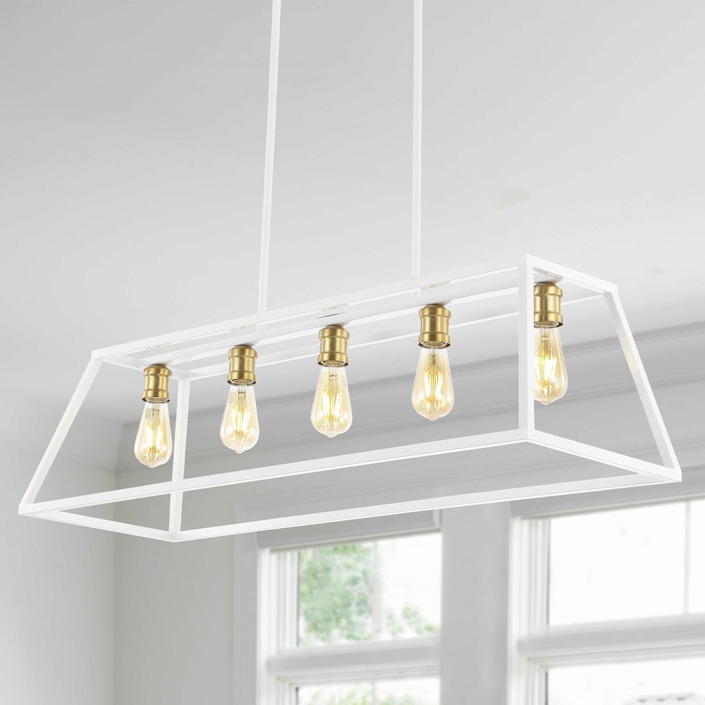 Floyd Adjustable Iron Farmhouse Vintage Led Dimmable Pendant. Picture 11