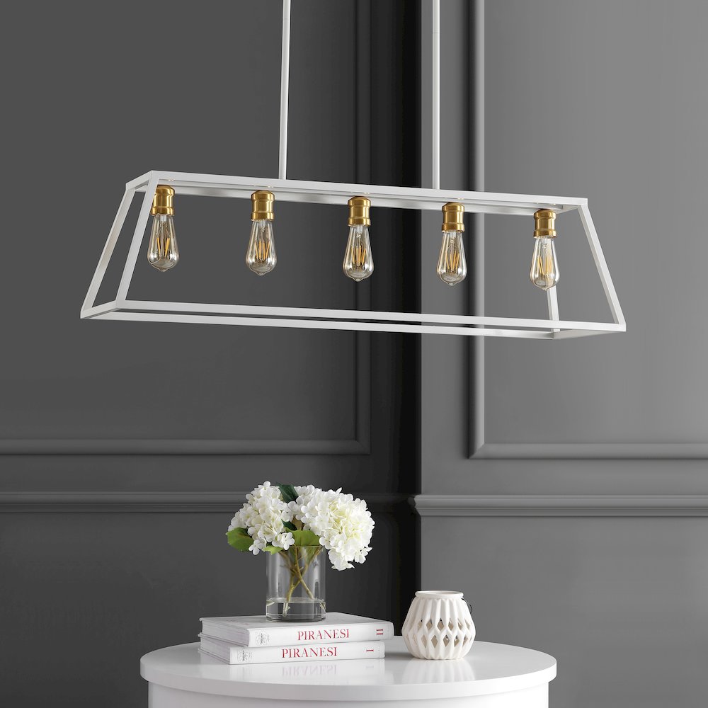 Floyd Adjustable Iron Farmhouse Vintage Led Dimmable Pendant. Picture 7