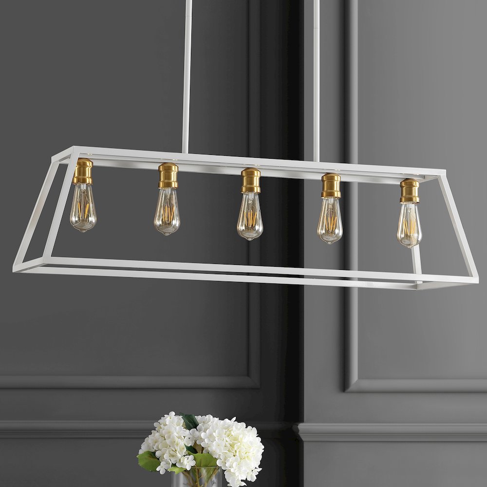 Floyd Adjustable Iron Farmhouse Vintage Led Dimmable Pendant. Picture 8