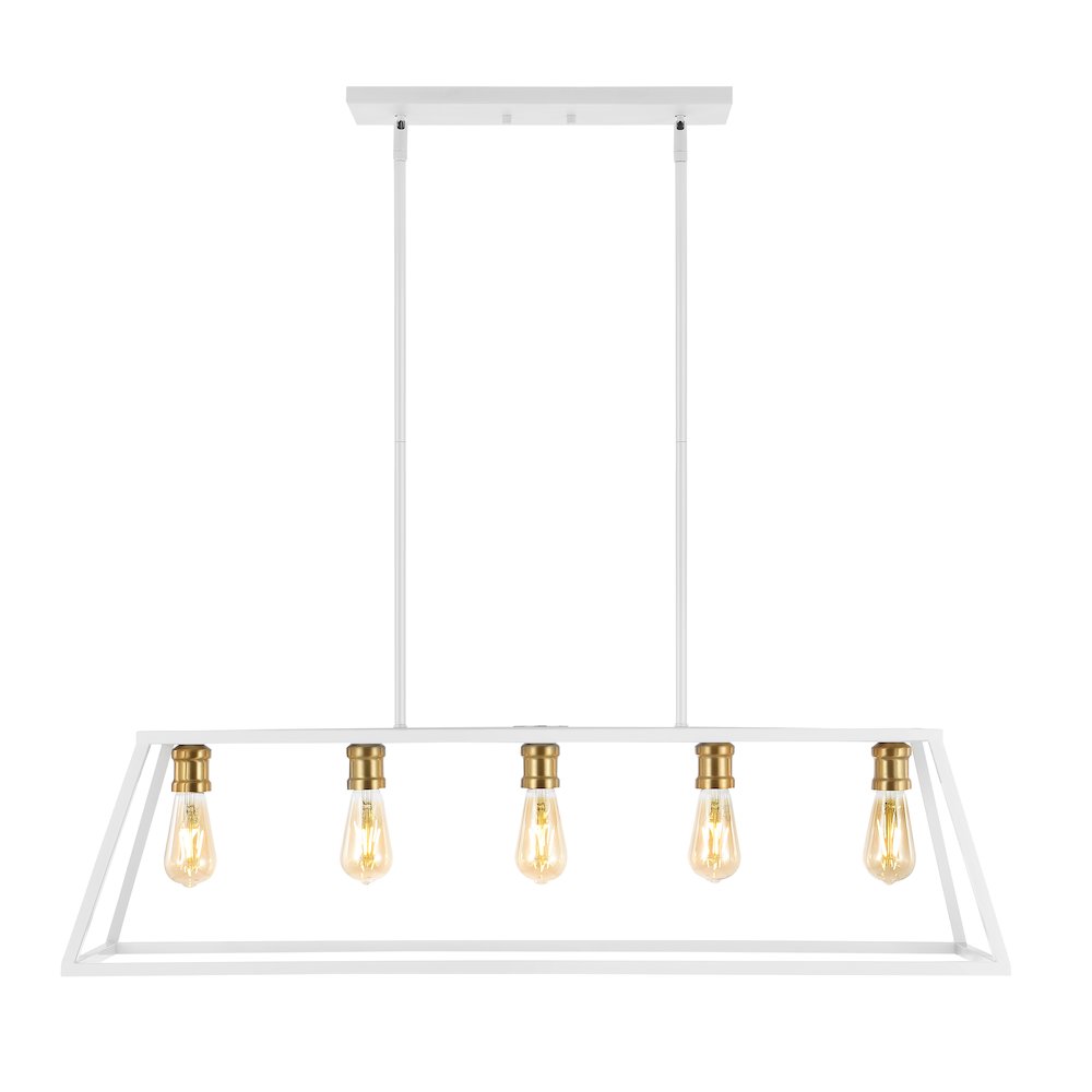 Floyd Adjustable Iron Farmhouse Vintage Led Dimmable Pendant. Picture 1