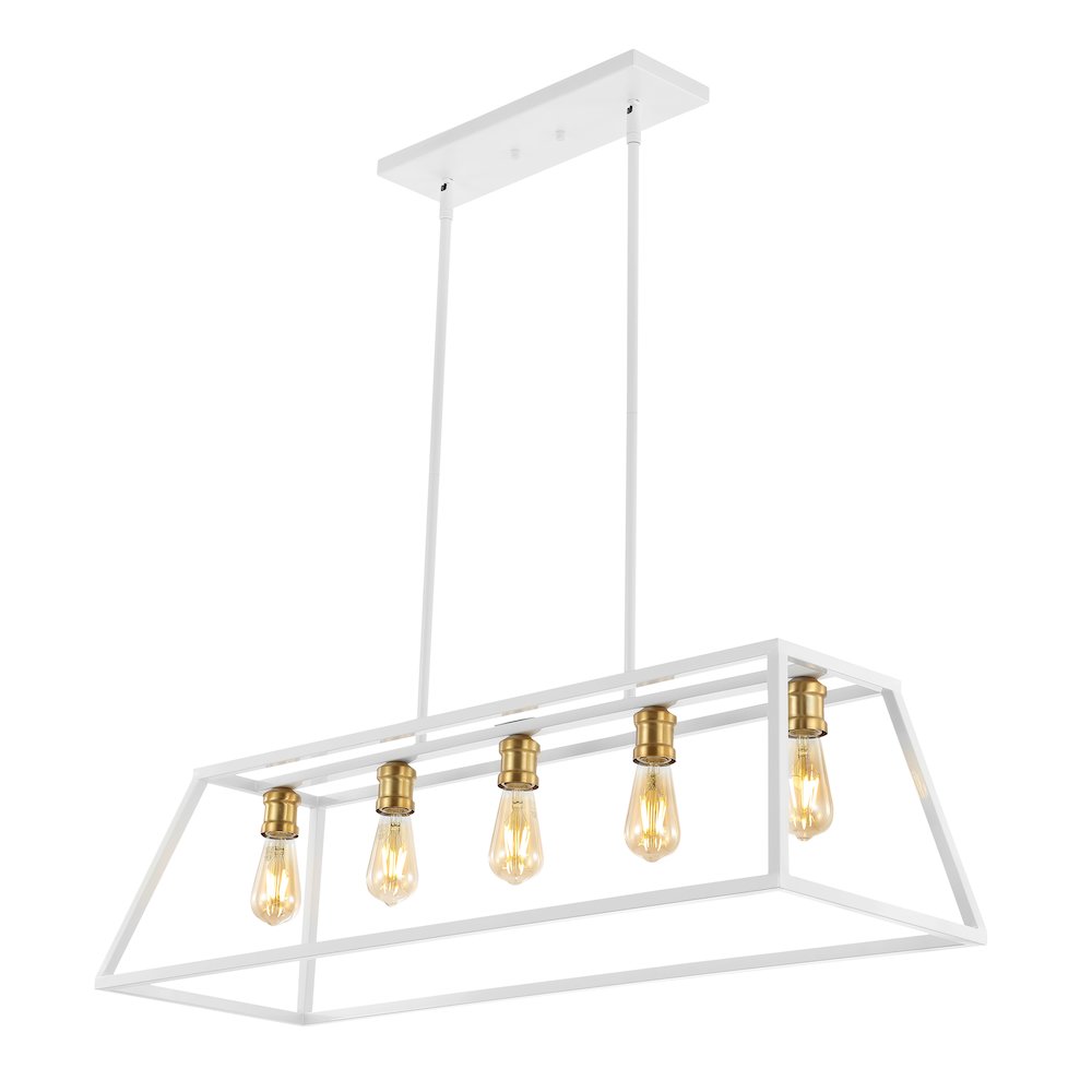 Floyd Adjustable Iron Farmhouse Vintage Led Dimmable Pendant. Picture 5