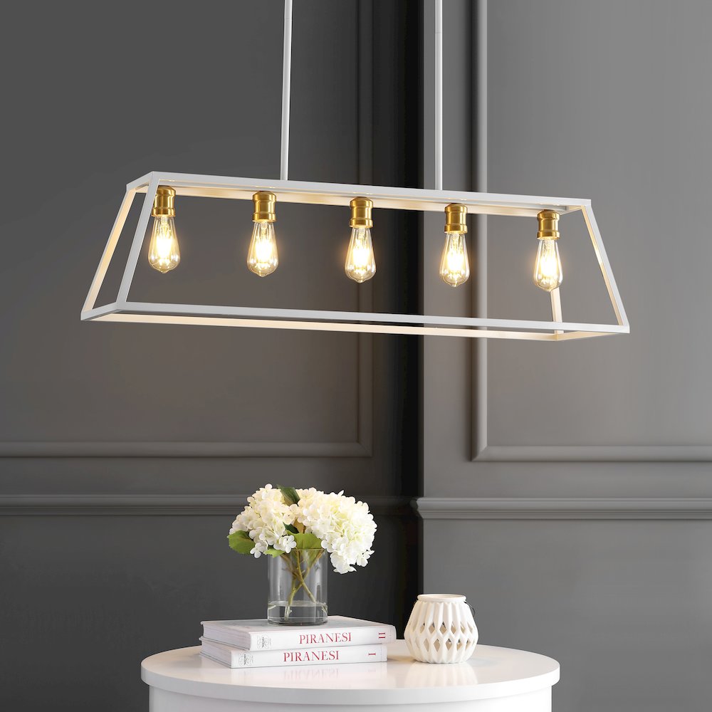 Floyd Adjustable Iron Farmhouse Vintage Led Dimmable Pendant. Picture 6