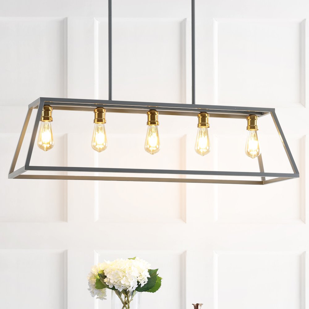 Floyd Adjustable Iron Farmhouse Vintage Led Dimmable Pendant. Picture 10