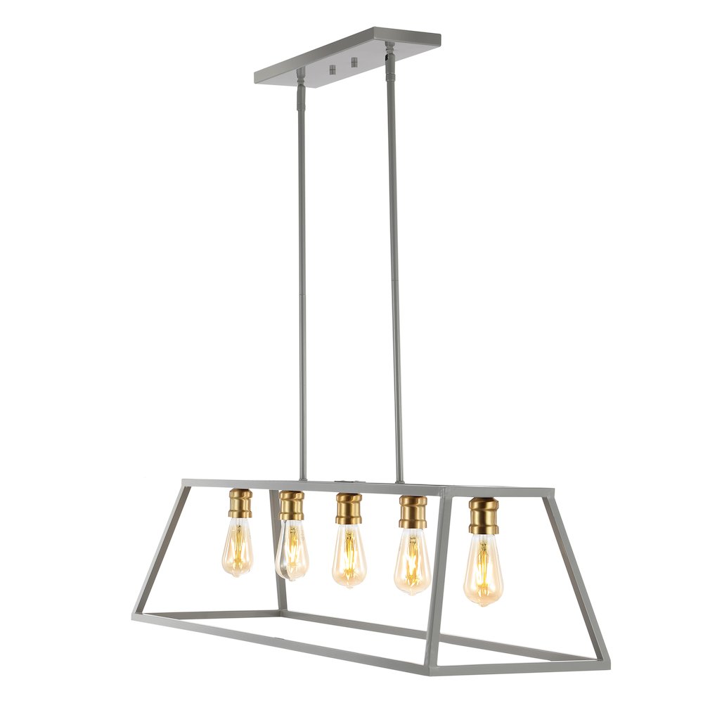 Floyd Adjustable Iron Farmhouse Vintage Led Dimmable Pendant. Picture 9