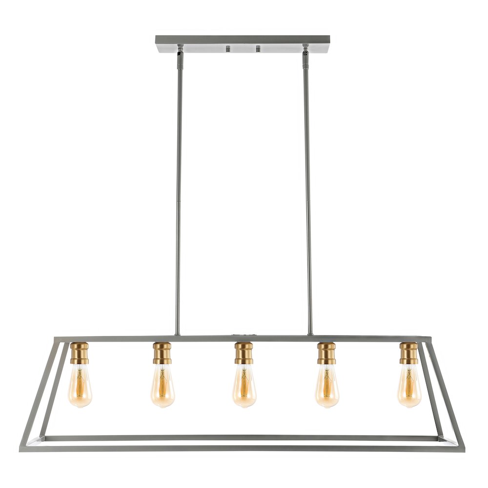 Floyd Adjustable Iron Farmhouse Vintage Led Dimmable Pendant. Picture 2